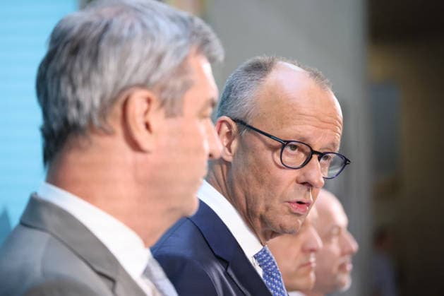 Bundestag CDU Merz 29.07.2026, Germany, Berlin, Bundestag, Pressekonferenz Parteivorsitzender der CDU Friedrich Merz, CSU Markus Soeder CSU, Thorsten Frey Fraktionsvorsitzender CDU, Alecander Hofmann CSU Lamdesgruppe, Berlin Berlin Germany *** Bundestag, CDU, Merz, July 29, 2026, Germany, Berlin, Bundestag, Press Conference: CDU Party Chairman Friedrich Merz, CSU’s Markus Söder, CDU Parliamentary Group Chairman Thorsten Frey, CSU State Group’s Alexander Hofmann, Berlin, Berlin, Germany