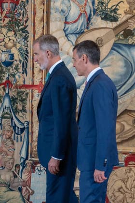 The King Meets with Pedro Sánchez in Mallorca King Felipe VI during a meeting with Prime Minister Pedro Sánchez at the Almudaina Royal Palace on July 29, 2026, in Palma de Mallorca, Balearic Islands, Spain July 29, 2026 WORKING MEETING KING ROYAL FAMILY PALMA Javier Ferná Palma de Mallorca Balearic Islands Palma de Mallorca Balearic Islands Spain  Copyright: xJavierxFernandezx 7694385