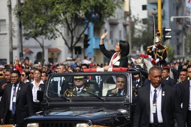 Keiko Fujimori presided over the grand civic military parade in her first official ceremony as president LIMA, PERU - JULY 29: Peruvian President Keiko Fujimori arrives at the civic-military parade marking the 205th anniversary of Peru s Independence in Lima, Peru, on July 29, 2026. One day after taking office, Fujimori attends the ceremony, where members of the Armed Forces, the National Police, and civilian delegations participate in one of the country s most important official national celebrations. Klebher Vasquez Anadolu Lima Peru. Editorial use only. Please get in touch for any other usage.  Copyright: x2026xAnadoluxKlebherxVasquezx