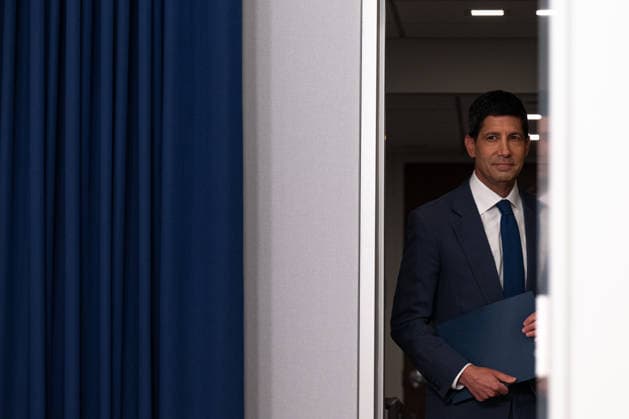 Chairman of the Federal Reserve Kevin Warsh enters a press conference at the Federal Reserve in Washington, DC on Wednesday, July 29, 2026. The Federal Reserve announced they will hold rates steady, but three officials dissented in a fractured vote.  WAP20260729001 ANNABELLExGORDON