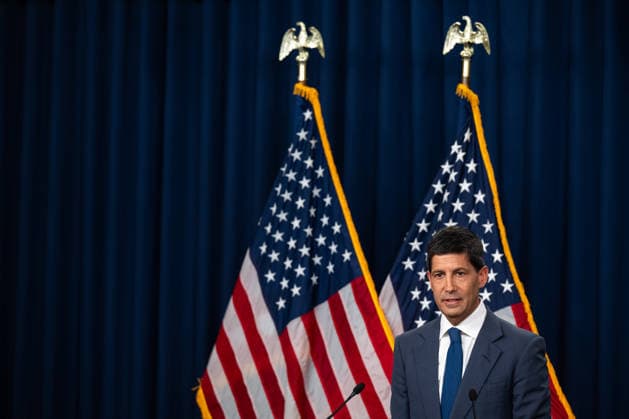 Chairman of the Federal Reserve Kevin Warsh speaks at a press conference at the Federal Reserve in Washington, DC on Wednesday, July 29, 2026. The Federal Reserve announced they will hold rates steady, but three officials dissented in a fractured vote.  WAP20260729005 ANNABELLExGORDON