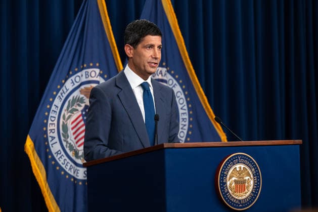Chairman of the Federal Reserve Kevin Warsh speaks at a press conference at the Federal Reserve in Washington, DC on Wednesday, July 29, 2026. The Federal Reserve announced they will hold rates steady, but three officials dissented in a fractured vote.  WAP20260729007 ANNABELLExGORDON