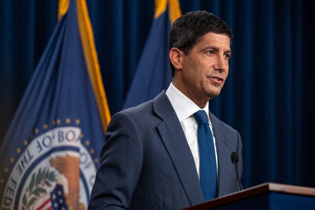 Chairman of the Federal Reserve Kevin Warsh speaks at a press conference at the Federal Reserve in Washington, DC on Wednesday, July 29, 2026. The Federal Reserve announced they will hold rates steady, but three officials dissented in a fractured vote.  WAP20260729008 ANNABELLExGORDON