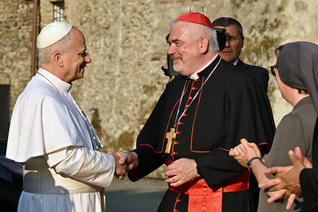 ITALY - POPE LEO XIV DURING A CONCERT IN BORGO LAUDATO SI , A 55-HECTARE EDUCATIONAL AND ENVIRONMENTAL CENTER, AT CASTEL GANDOLFO - 2026 7 29 Italy, Castel Gandolfo , Vatican, 2026 7 29 Pope Leo XIV during a concert in Borgo Laudato Si, a 55-hectare educational and environmental center, at Castel Gandolfo . EDITORIAL USE ONLY - NO BOOKS Copyright: xALESSIAxGIULIANIx