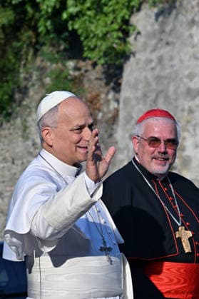 ITALY - POPE LEO XIV DURING A CONCERT IN BORGO LAUDATO SI , A 55-HECTARE EDUCATIONAL AND ENVIRONMENTAL CENTER, AT CASTEL GANDOLFO - 2026 7 29 Italy, Castel Gandolfo , Vatican, 2026 7 29 Pope Leo XIV during a concert in Borgo Laudato Si, a 55-hectare educational and environmental center, at Castel Gandolfo . EDITORIAL USE ONLY - NO BOOKS Copyright: xALESSIAxGIULIANIx