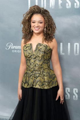American actress Celestina Harris poses on the red carpet at the premiere of the third season of the series Lioness in New York, United States, 29 July 2026. Premiere of ‘Lioness’ in New York !ACHTUNG: NUR REDAKTIONELLE NUTZUNG!  Copyright: xAngelxColmenaresx AME4529 20260730-55021027010_1