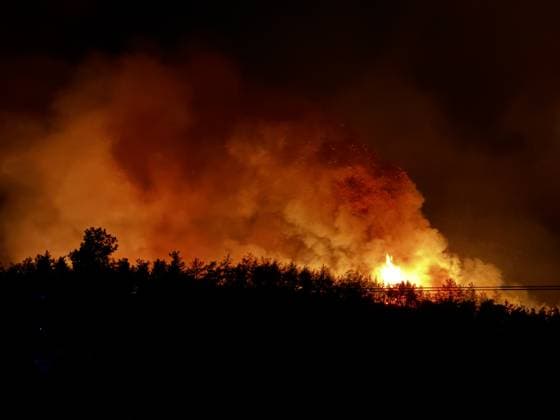 Forest fire breaks out in Mugla s Fethiye MUGLA, TURKIYE - JULY 30: Firefighting teams respond to a forest fire in the Fethiye district of Mugla, Turkiye, on July 30, 2026. Strong winds in the area caused the flames to spread rapidly as efforts to contain the blaze continued. Ali Riza Akkir Anadolu Mugla Turkey. Editorial use only. Please get in touch for any other usage.  Copyright: x2026xAnadoluxAlixRizaxAkkirx