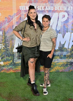 ˜Teenage Sex and Death at Camp Miasma™ Premiere Lee Coulombe and Jessica Gallagher arriving to the Teenage Sex and Death at Camp Miasma premiere held at the Directors Guild Theatre on July 29, 2026 in Los Angeles, CA. Los Angeles Directors Guild Theatre California USA Copyright: xLisaxOConnorx xAFF-USA.comx