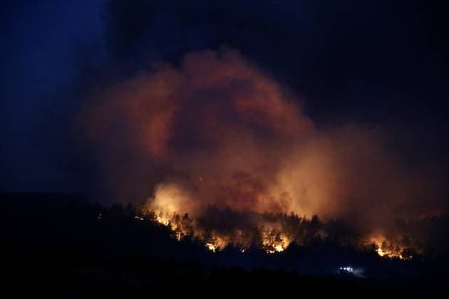 Forest fire breaks out in Mugla s Fethiye MUGLA, TURKIYE - JULY 30: Firefighting teams respond to a forest fire in the Fethiye district of Mugla, Turkiye, on July 30, 2026. Strong winds in the area caused the flames to spread rapidly as efforts to contain the blaze continued. Ali Riza Akkir Anadolu Mugla Turkey. Editorial use only. Please get in touch for any other usage.  Copyright: x2026xAnadoluxAlixRizaxAkkirx