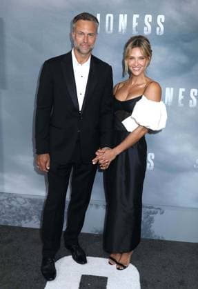 July 29, 2026, New York, New York, USA: Former Canadian ice hockey player producer DAVID LEMANOWICZ and his wife actor JILL WAGNER seen at Paramount Plus Original Series Lioness Season 3 arrivals held at SVA Theater. New York USA  - ZUMAk03_ 20260729_zaf_k03_030 Copyright: xNancyxKaszermanx