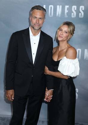 July 29, 2026, New York, New York, USA: Former Canadian ice hockey player producer DAVID LEMANOWICZ and his wife actor JILL WAGNER seen at Paramount Plus Original Series Lioness Season 3 arrivals held at SVA Theater. New York USA  - ZUMAk03_ 20260729_zaf_k03_033 Copyright: xNancyxKaszermanx
