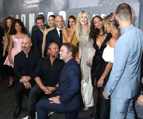 July 29, 2026, New York, New York, USA: Cast of Lioness, LAYSLA DE OLIVEIRA, NICOLE KIDMAN, ZOE SALDANA, and JILL WAGNER, seen at Paramount Plus Original Series Lioness Season 3 arrivals held at SVA Theater. New York USA  - ZUMAk03_ 20260729_zaf_k03_122 Copyright: xNancyxKaszermanx