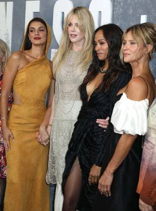 July 29, 2026, New York, New York, USA: Actors LAYSLA DE OLIVEIRA, NICOLE KIDMAN, ZOE SALDANA, and JILL WAGNER, seen at Paramount Plus Original Series Lioness Season 3 arrivals held at SVA Theater. New York USA  - ZUMAk03_ 20260729_zaf_k03_132 Copyright: xNancyxKaszermanx