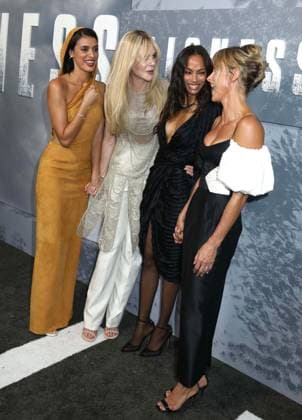 July 29, 2026, New York, New York, USA: Actors LAYSLA DE OLIVEIRA, NICOLE KIDMAN, ZOE SALDANA, and JILL WAGNER, seen at Paramount Plus Original Series Lioness Season 3 arrivals held at SVA Theater. New York USA  - ZUMAk03_ 20260729_zaf_k03_135 Copyright: xNancyxKaszermanx