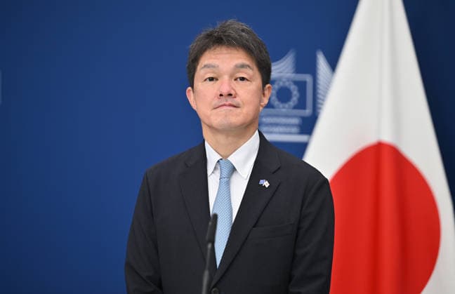 Japan officially joins EU s Horizon Europe research program in Brussels BRUSSELS, BELGIUM - JULY 30: Charge d Affaires ad interim of the Mission of Japan to the European Union Takashi Hamada and Deputy Director-General for Research and Innovation at the European Commission Maria Cristina Russo (not seen) attend a signing ceremony as Japan officially joins the EU s flagship research and innovation program, Horizon Europe, in Brussels, Belgium, on July 30, 2026. Dursun Aydemir Anadolu Brussels Belgium. Editorial use only. Please get in touch for any other usage.  Copyright: x2026xAnadoluxDursunxAydemirx