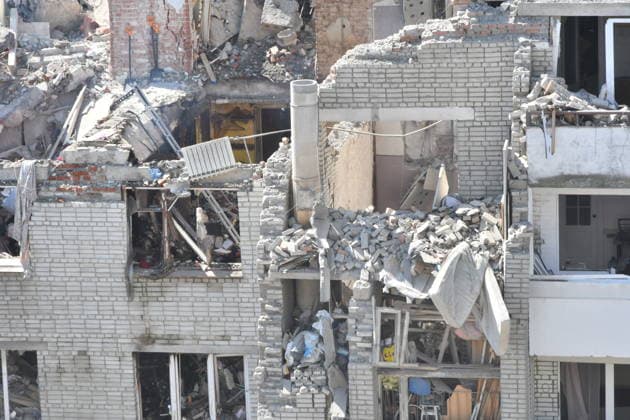 Russian overnight missile strike damages residential buildings in Lviv LVIV, UKRAINE - JULY 30: A view of the damaged area following a Russian missile attack in Lviv, Ukraine, on July 30, 2026. The overnight strike hit residential areas, damaging 21 houses, vehicles, a kindergarten, and a school, leaving 31 people injured and two others missing as search operations continue. Olena Znak Anadolu Lviv Ukraine. Editorial use only. Please get in touch for any other usage.  Copyright: x2026xAnadoluxOlenaxZnakx