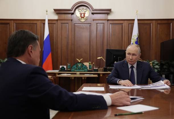 Russia Putin 9213964 30.07.2026 Russian President Vladimir Putin meets with Moscow Region Governor Andrei Vorobyov at the Kremlin in Moscow, Russia. Alexander Kazakov Sputnik Moscow Russia  Copyright: xAlexanderxKazakovx