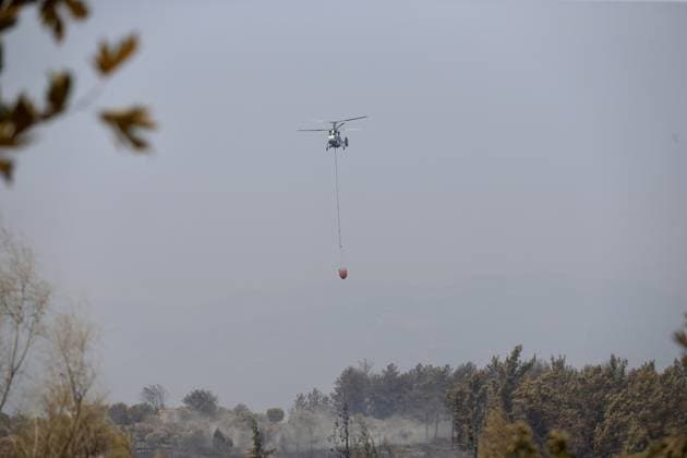 Firefighters battle wildfire in Mugla from air and ground MUGLA, TURKIYE - JULY 30 : Fire extinguishing efforts continue both from the air and land to contain a wildfire in the Seydikemer district of Mugla, Turkiye on July 30, 202 Ali Riza Akkir Anadolu Mugla Turkey. Editorial use only. Please get in touch for any other usage.  Copyright: x2026xAnadoluxAlixRizaxAkkirx