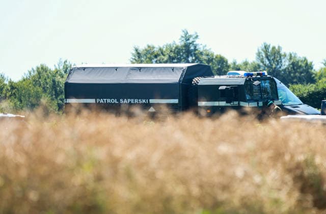 Russian missile crashed in eastern Poland Photo: Wojciech Olkusnik East News Military explosives disposal unit truck is seen at the site of a crater in a field left by an unidentified object that is believed to be a Russian missile near the village of Tarnawa Kolonia on July 30, 2026 in eastern Poland. EN_01681810_0028 