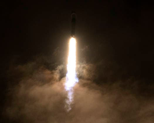 SpaceX launches their Falcon 9 rocket on a mission carrying a classified payload from Launch Complex 40 at the Cape Canaveral Space Force Station, Florida on Wednesday July 30, 2026. The National Reconnaissance Office will manage the payload (NROL-95) as part of the National Space Security Launch Phase 2.  CCP20260730004 JOExMARINO
