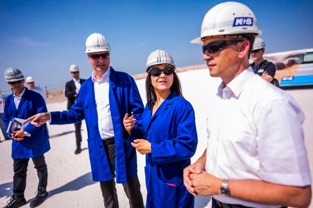 Katherina Reiche (CDU), Bundesministerin fuer Wirtschaft und Energie, besucht die K+S Minerals and Agriculture GmbH Werk Zielitz. Zielitz, 30.07.2026. Fotografiert im Auftrag des Bundesministeriums fuer Wirtschaft und Energie Zielitz Deutschland *** Katherina Reiche (CDU), Federal Minister of Economic Affairs and Energy, visits the K S Minerals and Agriculture GmbH plant in Zielitz. Zielitz, July 30, 2026. Photographed on behalf of the Federal Ministry of Economic Affairs and Energy. Zielitz, Germany Copyright: xDominikxButzmannx