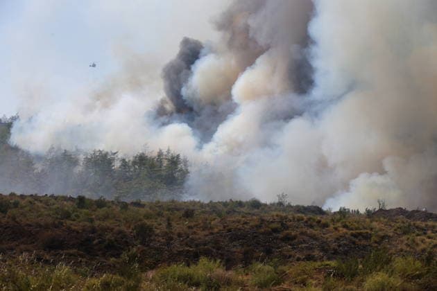 Firefighters battle wildfire in Fethiye from air and ground MUGLA, TURKIYE - JULY 30: Aerial and ground crews battle a forest fire that reignites after winds intensify in the Fethiye district of Mugla, Turkiye, on July 30, 2026. Fatih Hepokur Anadolu Antalya Turkey. Editorial use only. Please get in touch for any other usage.  Copyright: x2026xAnadoluxFatihxHepokurx