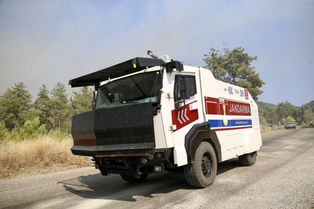 The forest fire in Fethiye, which had been brought under control, reignited due to the wind FETHIYE, TURKIYE - JULY 30: Firefighters, Turkish General Directorate of Forestry and gendarme teams and forest workers continue their efforts from air and land to extinguish the fire that reignited due to the wind after having been brought under control in Fethiye district of Mugla, Turkiye on July 30, 2026. Ali Riza Akkir Anadolu Mugla Turkey. Editorial use only. Please get in touch for any other usage.  Copyright: x2026xAnadoluxAlixRizaxAkkirx