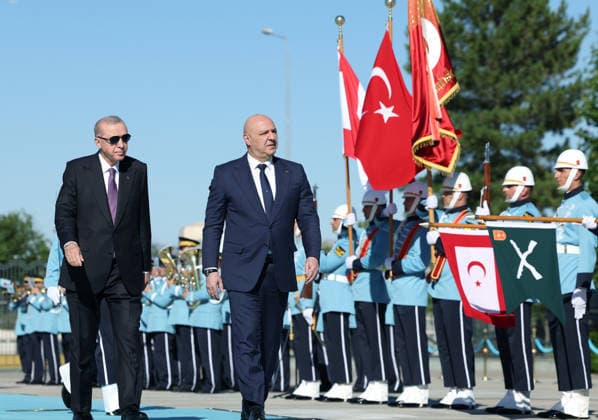 Turkish President Recep Tayyip Erdogan ANKARA, TURKIYE - JULY 30: (----EDITORIAL USE ONLY - MANDATORY CREDIT - TURKISH PRESIDENCY MUSTAFA KAMACI HANDOUT - NO MARKETING NO ADVERTISING CAMPAIGNS - DISTRIBUTED AS A SERVICE TO CLIENTS----) Turkish President Recep Tayyip Erdogan (L) welcomes Lebanese President Joseph Aoun (2nd L) with an official ceremony at the Presidential Complex during Aoun s official visit in Ankara, Turkiye, on July 30, 2026. TUR Presidency Mustafa Kamaci Handout Anadolu Ankara Turkey. Editorial use only. Please get in touch for any other usage.  Copyright: x2026xAnadoluxTURxPresidency MustafaxKamaci Handoutx
