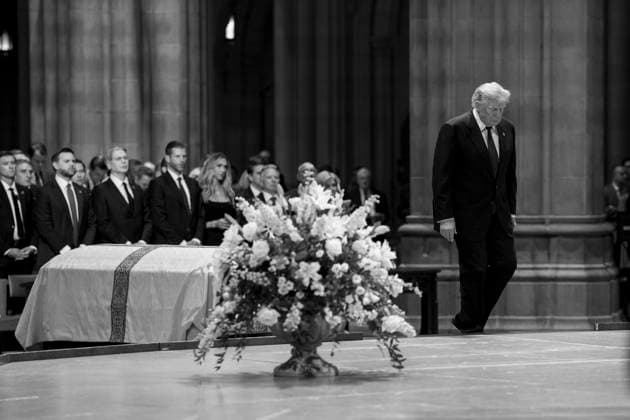 July 30, 2026, Washington, Dc, United States: U.S. President Donald Trump, walks to the lectern to deliver remarks during the memorial service of senior U.S Senator Lindsey Graham, R-SC, at Washington National Cathedral, July 28, 2026, in Washington, D.C. Washington United States - ZUMAp138 20260730_zaa_p138_012 Copyright: xEmilyxJ.xHiggins WhitexHousex