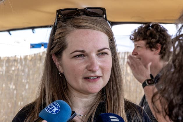 Drum&bass festival Let It Roll 2026 director Mina Havlatova speaks to media, as the festival starts at Lake Most in Most, Czech Republic, on July 30, 2026, and run to August 1st. (CTKxPhoto VojtechxHajek) CTKPhotoP2026073006452  CTKPhotoP2026073006452