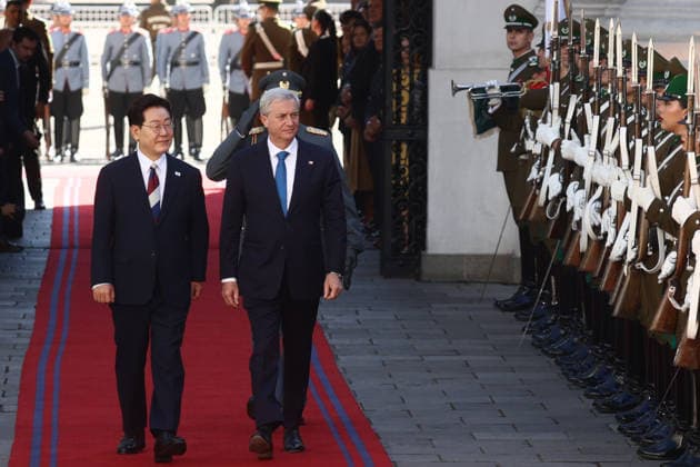 Santiago, July 30, 2026: The President of the Republic, Jose Antonio Kast, is on an official visit to meet with his counterpart from the Republic of Korea, Lee Jae Myung. Dragomir Yankovic, Aton Chile, Santiago, Chile. Aton 1176571  Copyright: DRAGOMIRxYANKOVIC ATONxCHILE