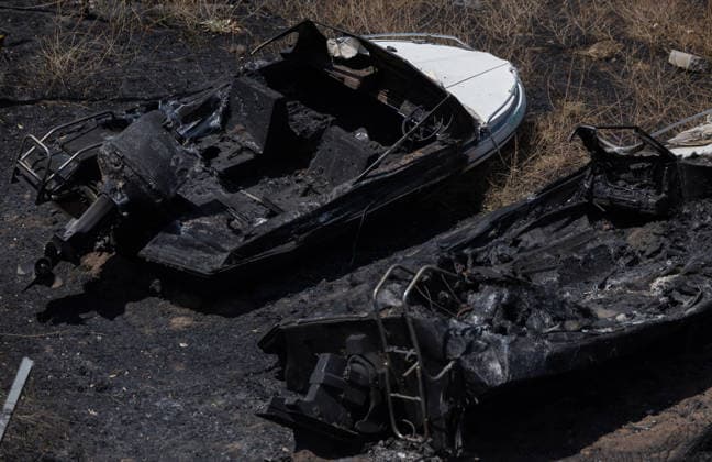 The Community takes charge of the fire, which has no active flames but has led to the evacuation of residential areas near the San Juan Reservoir. Areas scorched by the fire in Madrid’s Sierra Oeste, July 30, 2026, in Pelayos de la Presa, Madrid, Spain. The Community of Madrid has regained control of the operation to combat the forest fire in the Sierra Oeste, which no longer has any active flames but continues to require the evacuation of seven residential developments in the vicinity of the San Juan Reservoir, where access will also be prohibited for several days. JULY 30, 2026 Pelayos de la Presa Madrid Pelayos de la Presa Madrid, Spain  Copyright: xEduardoxParrax 7695730