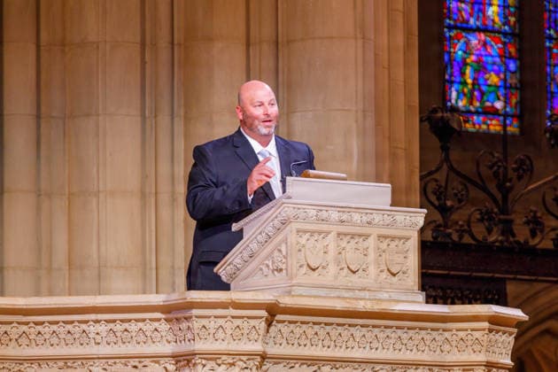July 30, 2026, Washington, Dc, United States: Reverend Tim Tate, the senior pastor of Corinth Baptist Church, Seneca, South Carolina, speaks during the memorial service for senior U.S Senator Lindsey Graham, R-SC, at Washington National Cathedral, July 28, 2026, in Washington, D.C. Washington United States - ZUMAp138 20260730_zaa_p138_039 Copyright: xLcpl.xLynseexAvila-Ramirez UsxMax