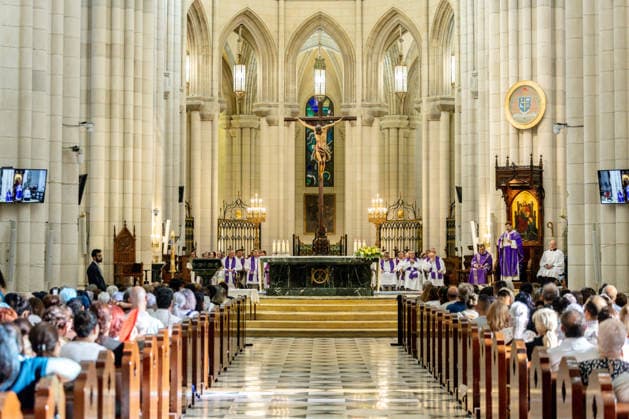Mass for the eternal rest of those who died in the earthquake in Venezuela Mass for the eternal rest of those who died in the earthquake in Venezuela and for the recovery of the injured, at the Cathedral of Santa María la Real de la Almudena, on July 30, 2026, in Madrid, Spain. The Almudena Cathedral hosted a Mass in memory of the victims of the earthquakes that struck Venezuela on June 24, 2026, presided over by Cardinal José Cobo. The two earthquakes, with magnitudes of 7.2 and 7.5, have caused nearly 5,000 deaths, more than 16,000 injuries, and left tens of thousands of people missing and homeless, with severe damage to homes and infrastructure. Spain  Copyright: xRicardoxRubiox 7695928