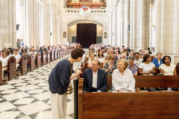Mass for the eternal rest of those who died in the earthquake in Venezuela Edmundo González during the Mass for the eternal rest of those who died in the earthquake in Venezuela and for the recovery of the injured, at the Cathedral of Santa María la Real de la Almudena, on July 30, 2026, in Madrid, Spain. The Almudena Cathedral hosted a Mass in memory of the victims of the earthquakes that struck Venezuela on June 24, 2026, presided over by Cardinal José Cobo. The two earthquakes, with magnitudes of 7.2 and 7.5, have caused nearly 5,000 deaths, more than 16,000 injuries, and left tens of thousands of people missing and homeless, with severe damage to homes and infrastructure. Spain  Copyright: xRicardoxRubiox 7695939