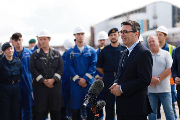 Prime Minister Andy Burnham visits BAE Systems Barrow 30 07 2026. Barrow-in-Furness, United Kingdom. Prime Minister Andy Burnham visits BAE Systems with Wes Streeting, Secretary of State for Defence in Barrow., Credit:Ben Perry B66 Avalon United Kingdom, Cumbria, Barrow-in-Furness, 10 Downing Street  Copyright: xBenxPerryx xB66x xAvalonx 1119771389