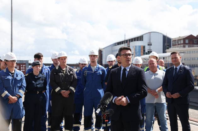 Prime Minister Andy Burnham visits BAE Systems Barrow 30 07 2026. Barrow-in-Furness, United Kingdom. Prime Minister Andy Burnham visits BAE Systems in Barrow., Credit:Ben Perry B66 Avalon United Kingdom, Cumbria, Barrow-in-Furness, 10 Downing Street  Copyright: xBenxPerryx xB66x xAvalonx 1119771493