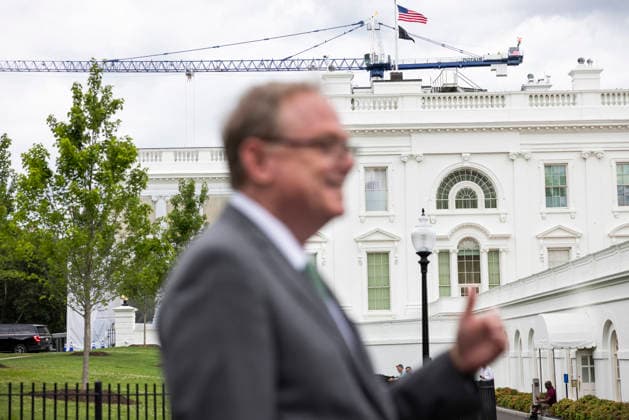 Economic Council Director Hasset speaks on lower-than-expected GDP numbers from White House Director of the US National Economic Council Kevin Hassett speaks to reporters about lower-than-expected gross domestic product (GDP) numbers released this morning outside the White House in Washington, DC, USA, 30 July 2026. In the second quarter of 2026, the US GDP slowed to an annualized rate of 1.5 percent. WASHINGTON DC United States  Copyright: xPool ABACAx