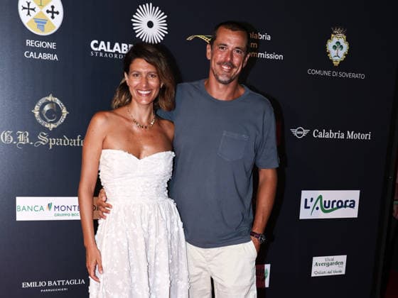 IPA87125694 - Soverato (CZ), Magna Graecia Film Festival - Day 6. Pictured: Giulia Bevilacqua with her husband Nicola Capodanno  Copyright: xMarcoxProvvisionatox xMarcoxProvvisionatox 87125694
