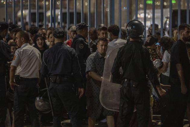 More than 800 irregular migrants intercepted while attempting to swim from Morocco to Spain s North African coast CASTILLEJOS, MOROCCO - JULY 31: Moroccan security forces take security measures around the border crossing after authorities intercept more than 800 irregular migrants attempting to swim from the coast of Castillejos, Morocco, to the Spanish North African enclave of Ceuta on July 31, 2026. Some migrants who reach Spanish territory are deported and returned to Morocco. Abu Adem Muhammed Anadolu Castillejos Morocco. Editorial use only. Please get in touch for any other usage.  Copyright: x2026xAnadoluxAbuxAdemxMuhammedx