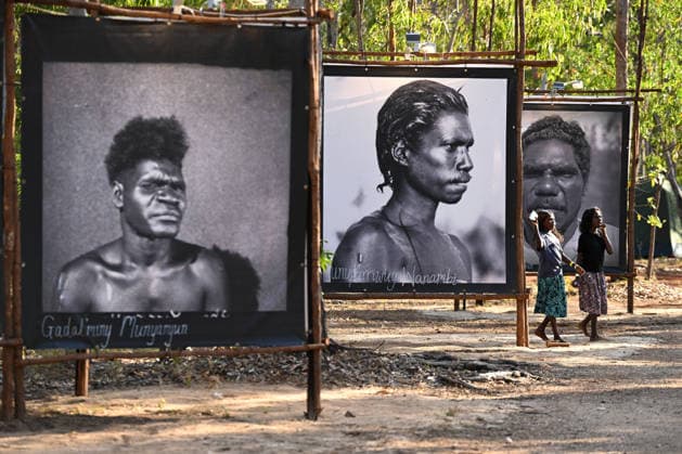 GARMA FESTIVAL, Children are seen during the 26th annual Garma Festival in Gulkula, Northern Territory, Friday, July 31, 2026. The Garma Festival takes place on the remote northeast Arnhem Land, celebrating Yolngu culture and customs in a four-day event hosted by the Yothu Yindi Foundation. ( NO ARCHIVING Gulkula Ceremonial Site Northern Territory Australia  Copyright: xJamesxRossx 20260731191078028075