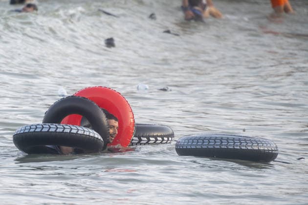 Hundreds of migrants reach Spain s Ceuta after swimming from Morocco CEUTA, SPAIN - JULY 30: Hundreds of migrants have attempted to swim from Morocco to the Spanish city of Ceuta in North Africa, while the number of arrivals exceeded 1,500 in just over a week, according to local news in Cueta, Spain on July 30, 2026. As Moroccan and Algerian migrants attempted to reach Ceuta by swimming, most were reportedly intercepted by Moroccan patrol boats. Spain s Maritime Rescue Service and the Spanish Red Cross rescued 117 people from the water, while the Civil Guard assisted around 200 others with patrol boats. The Spanish Civil Guard also found two bodies which raised the death toll along Ceuta s coastline so far this year to 29. Marcos Moreno A  Copyright: x2026xAnadoluxMarcosxMorenox