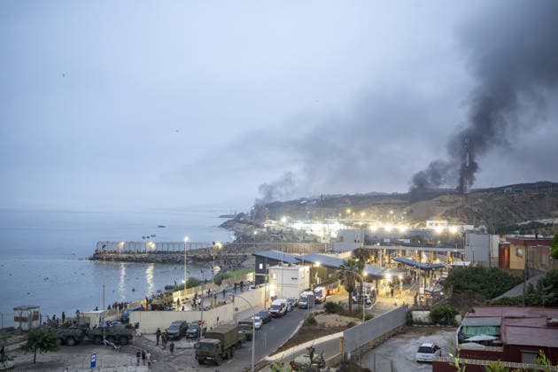 Migrants arrive on shore after attempting sea crossing to Ceuta from Morocco CEUTA, SPAIN - JULY 31: Migrants arrive on the shore of the Spanish city of Ceuta in North Africa after attempting to swim from Morocco on July 31, 2026. Moroccan and Algerian migrants attempted to reach Ceuta by sea, while many were intercepted by Moroccan patrol boats. Spain s Maritime Rescue Service, the Spanish Red Cross, and the Civil Guard carried out rescue operations after the attempted crossings. Marcos Moreno Anadolu Ceuta Spain. Editorial use only. Please get in touch for any other usage.  Copyright: x2026xAnadoluxMarcosxMorenox
