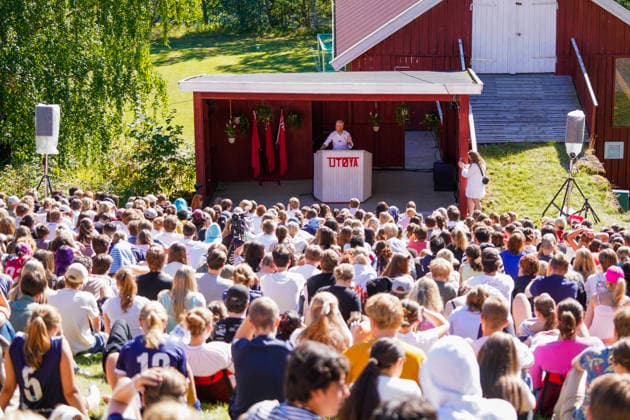 AUFs sommerleir pa Utoya Utoya 20260731. Statsminister Jonas Gahr Store taler under hans besok pa AUFs sommerleir. Foto: Thomas Fure NTB Utoya Norge M48TXMJM56M EDITORIAL USE ONLY Ref:_POLM48TXMJM56M.jpg *** AUF s Summer Camp on Utoya Utoya 20260731 Prime Minister Jonas Gahr Store speaks during his visit to the AUF summer camp Photo: Thomas Fure, NTB Utoya, Norway M48TXMJM56M EDITORIAL USE ONLY Ref POLM48TXMJM56M jpg  Copyright: xThomasxFurex xNTBx