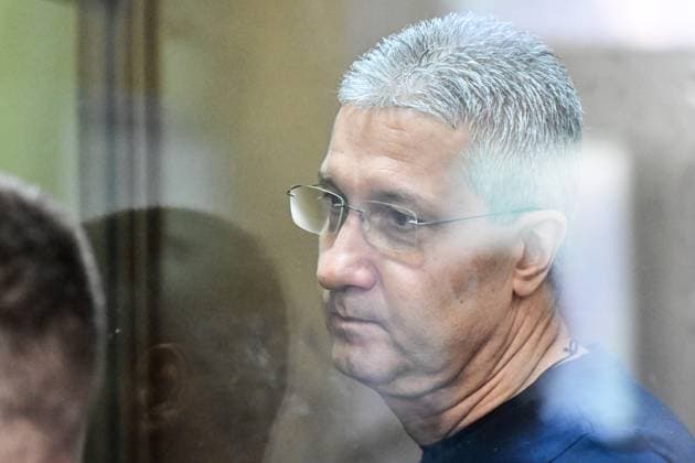 Russia Defence Official Bribery Case 9214509 31.07.2026 Former Russian Deputy DefenÑe Minister Timur Ivanov, accused of taking bribes worth more than 1.35 billion roubles, as well as laundering criminally obtained assets and illegally possessing and manufacturing weapons, is seen inside a defendant s cage during a hearing at the Simonovsky District Court in Moscow, Russia. Ilya Pitalev Sputnik Moscow Russia  Copyright: xIlyaxPitalevx