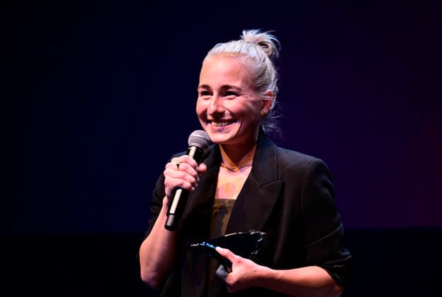 ***FILE PHOTO*** The awards ceremony for the 2024 Journalism Awards, organized by the OSF Foundation, in Prague, Czech Republic, on May 13, 2025. On the photo speaks the winner of the Journalism Quail category for young journalists under 33, Zdislava Pokorna. (CTKxPhoto RomanxVondrous) CTKPhotoP2025051308753  CTKPhotoP2025051308753