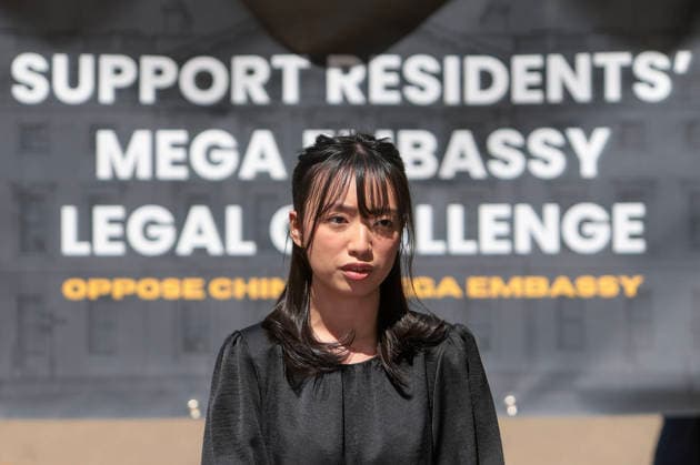 News Bilder des Tages . 31 07 2026. London, United Kingdom. Chinese Mega Embassy Press Conference. Hong Kong activist Chloe Cheung speaks during a press Conference announcing important news about The Chinese Mega Embassy proposals at Tower Hill.  xMartynxWheatleyx xi-Imagesx IIM-26933-0009