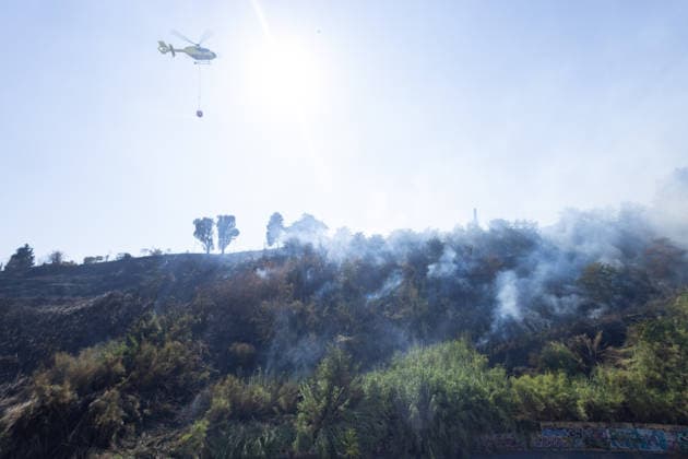 IPA87137248 - Rome: Fire Breaks Out on Monte Ciocci in Rome  Copyright: xMatteoxNardonex xx 87137248