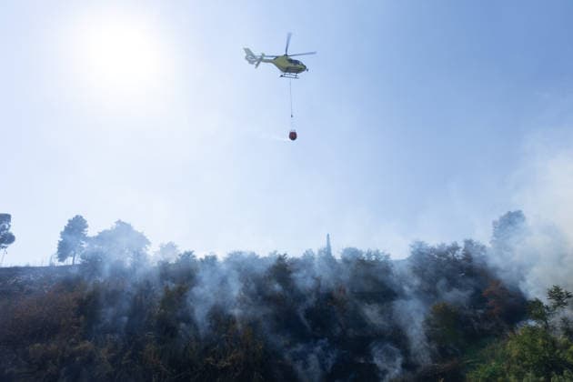 IPA87137254 - Rome: Fire Breaks Out on Monte Ciocci in Rome  Copyright: xMatteoxNardonex xx 87137254