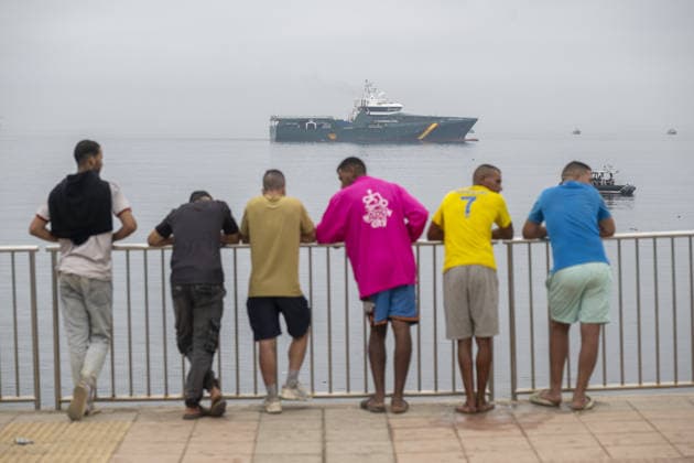 Hundreds of migrants reach Spain s Ceuta after swimming from Morocco CEUTA, SPAIN - JULY 31: Hundreds of migrants attempt to swim from Morocco to the Spanish city of Ceuta in North Africa, while the number of arrivals exceeded 1,500 in just over a week, according to local news, in Ceuta, Spain on July 31, 2026. Marcos Moreno Anadolu Ceuta Spain. Editorial use only. Please get in touch for any other usage.  Copyright: x2026xAnadoluxMarcosxMorenox